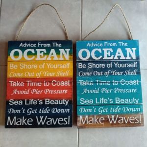 'Advice from ocean..' sign - small