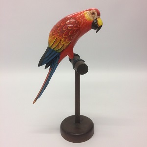 BUY 2 GET 1 FREE! Painted mackaw on perch