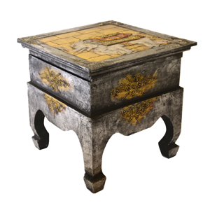 Painted elephant table