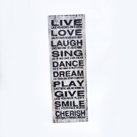 'Live, love, laugh.' stencil art