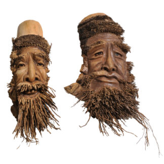 Bamboo root ethnic face mask (30cm)