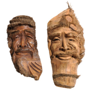 Bamboo root ethnic face mask (40cm)