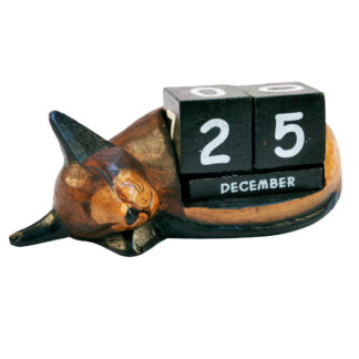 BUY 2 GET 1 FREE! Single sleeping cat with calendar in body