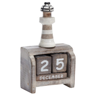 Round lighthouse on calendar