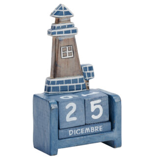 Flat lighthouse on calendar