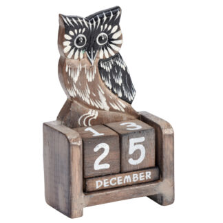 Flat owl calendar - small