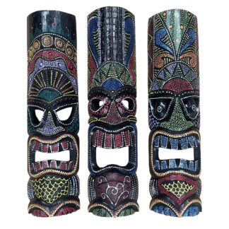 Dot painted Tiki wall mask (50cm)