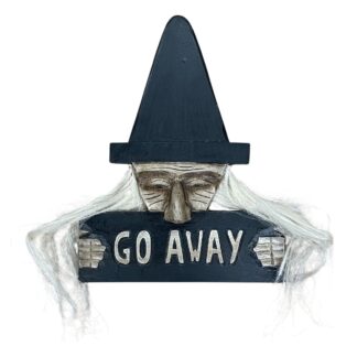 Witch 'go away' sign