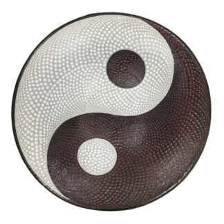 Set of three round bowls with Ying Yang design