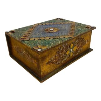 Set of three jewellery boxes with floral motif