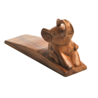 Natural wood doorstop