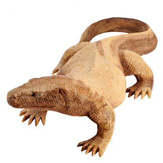 Natural wood komodo dragon