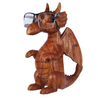 Natural wood dragon glasses holder