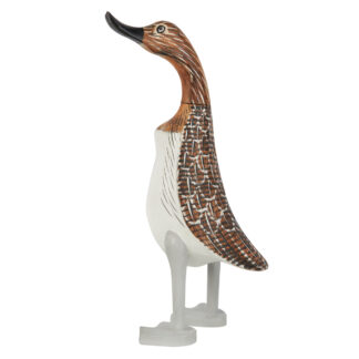 Bamboo root duck with antique painting