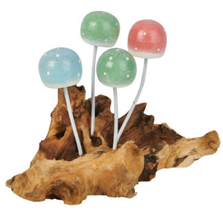 BUY 2 GET 1 FREE! Four painted round mushrooms on root