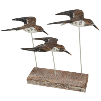 Triple flying Sandpipers