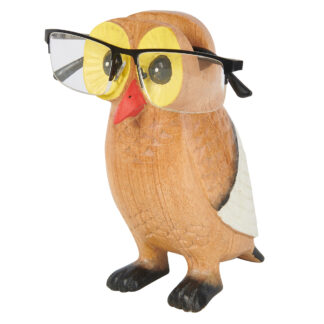Painted owl glasses holder