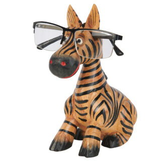 Painted zebra glasses holder