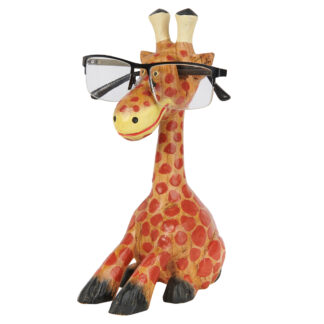 Painted giraffe glasses holder