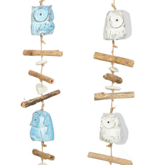 Hanging owls and driftwood