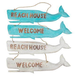 BUY 2 GET 1 FREE! 'Welcome' whale sign