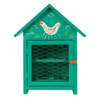 Painted hen egg house