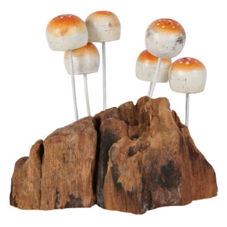 BUY 2 GET 1 FREE! Six painted round top mushrooms on root