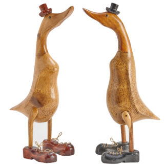 Bamboo root duck with hat and shoes - extra large