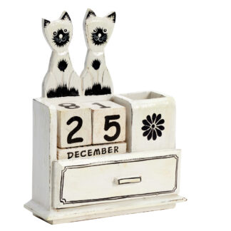 BUY 2 GET 1 FREE! Double cat calendar and desk organiser