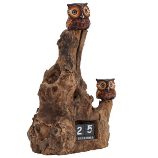 Double owl on root calendar