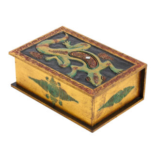 Set of three jewellery boxes with gecko motif