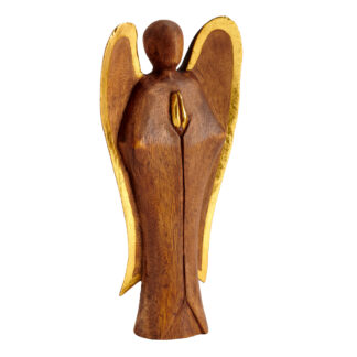 Natural wood angel (20cm)