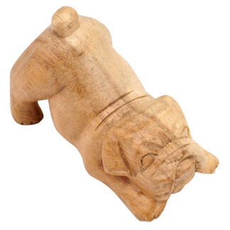 Natural wood bulldog