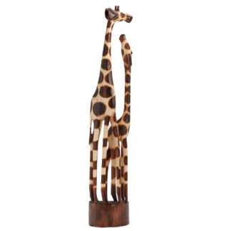 Double giraffe with burnt decoration (1mt)