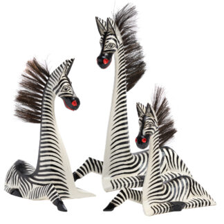 Painted zebra family