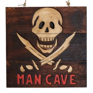 Skull and swords 'man cave' sign