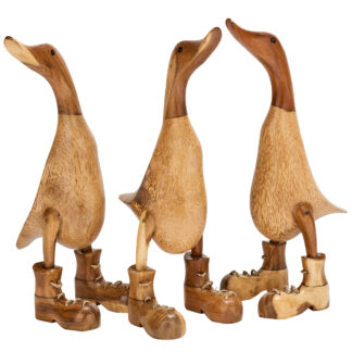 Bamboo root duck with laced boots - medium
