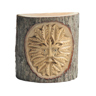 Green man of the forest in tree trunk (15cm)