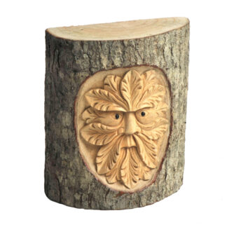 Green man of the forest in tree trunk (20cm)