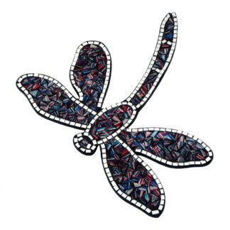 Mosaic dragonfly wall art