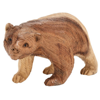 Natural wood bear