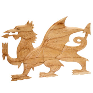 Natural wood dragon wall art