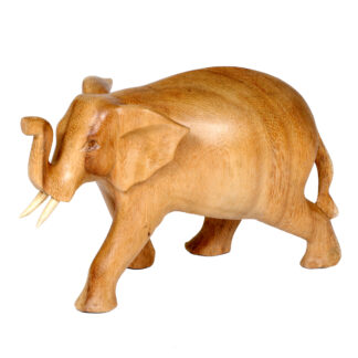 Natural wood elephant (10cm)