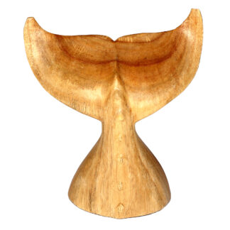 Natural wood whale tail