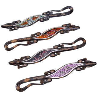 Painted gecko wall art with mosaic inlay (1mt)