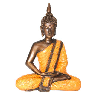 Resin sitting Thai buddha with pointed hair