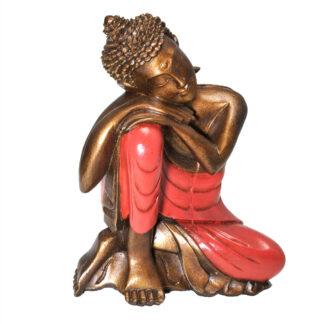 Resin Thai Buddha with head on knee (30cm)