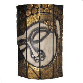 Wooden painted Buddha's head room divider - lge.