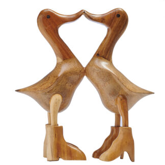 Bamboo root kissing ducks