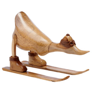 Bamboo root skiing duck